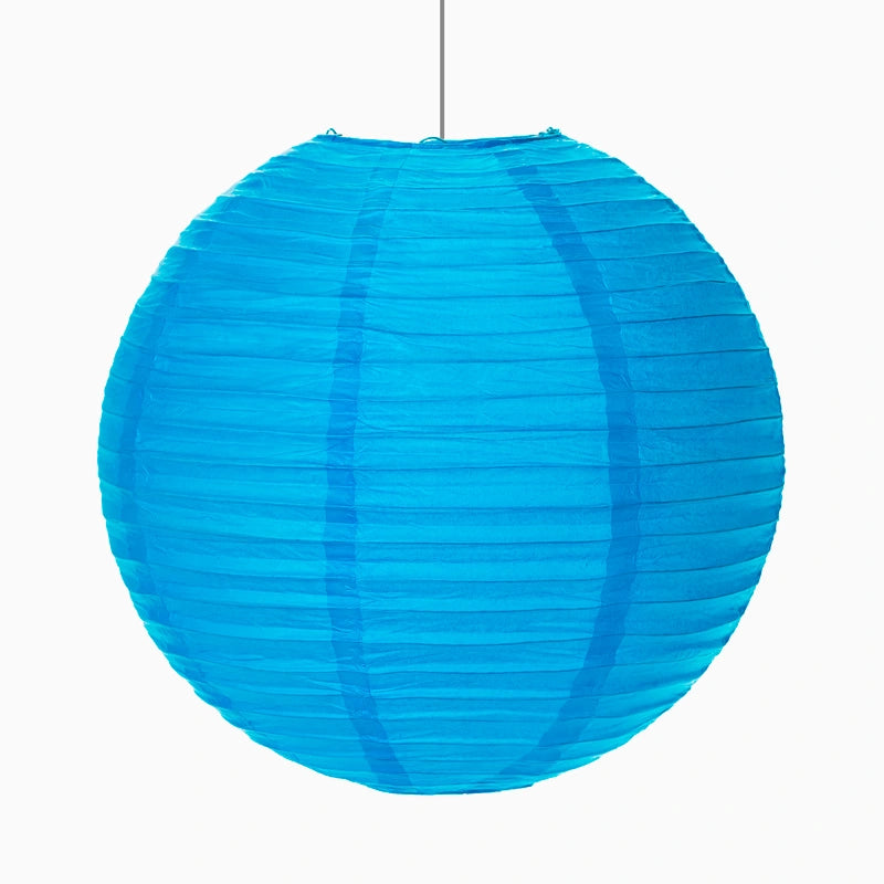 Lámpara Esfera Papel Mediana Ø35 cm Azul