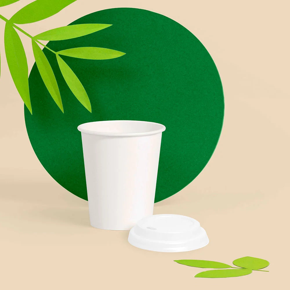 Vaso Cartón PLA 480cc Blanco Take Away 50 uds