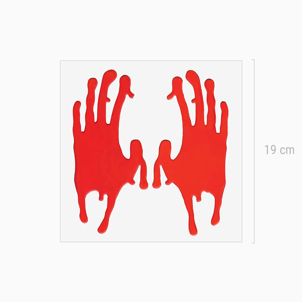Pegatinas Gel Mano Sangre Halloween