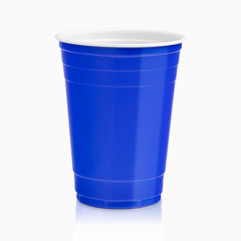 Vaso Bicolor Plástico Reutilizable PP Azul 450cc 10 uds