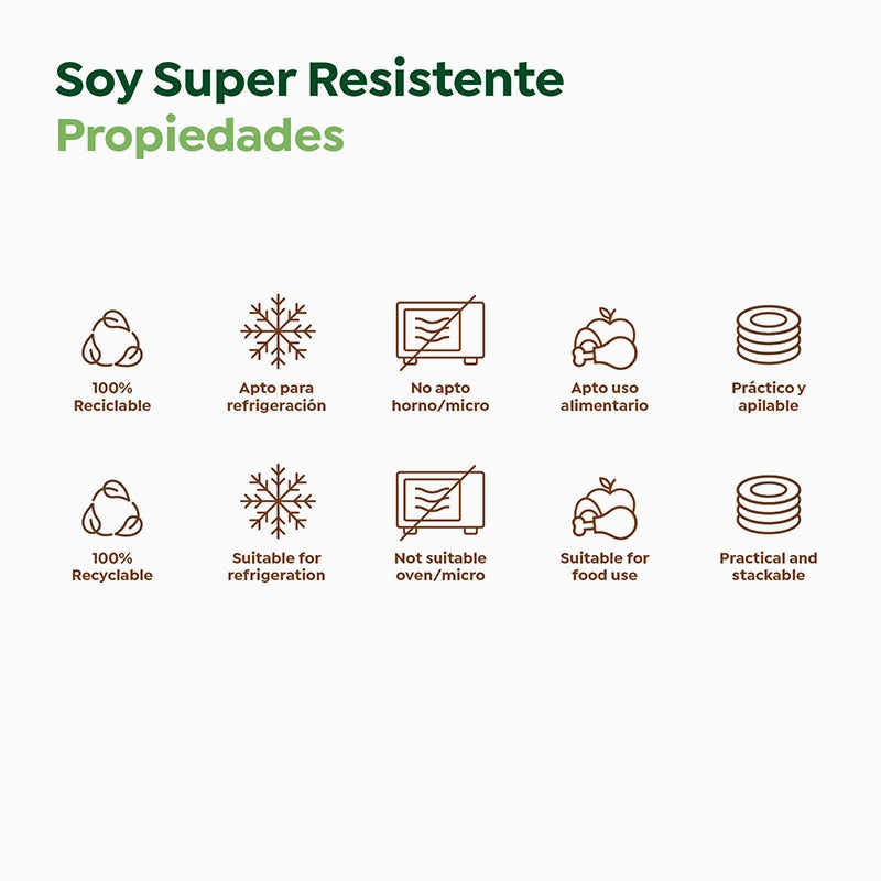Vaso Bicolor Plástico Reutilizable PP Verde 450cc 10 uds