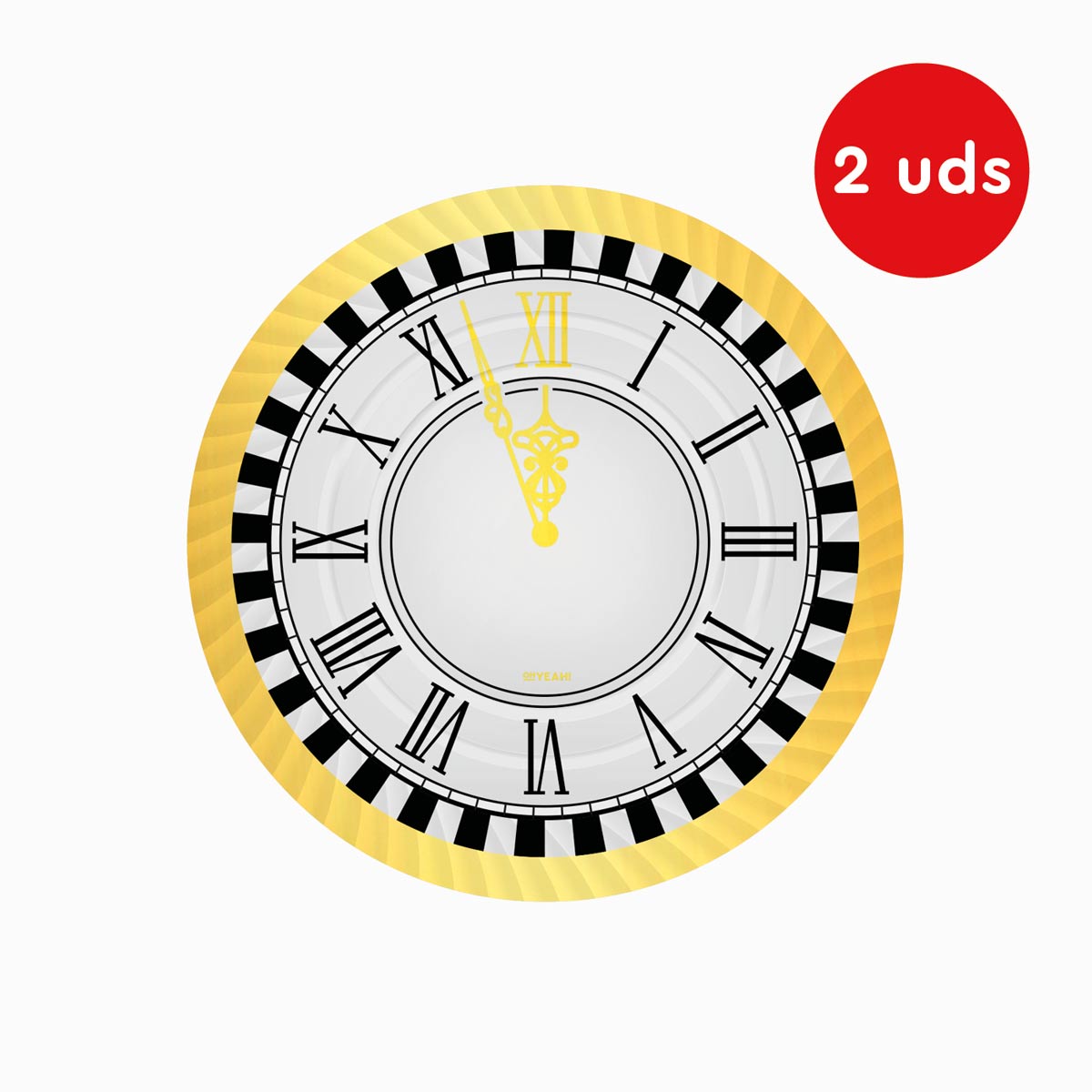 Bandeja Redonda Nochevieja Reloj Ø30 cm