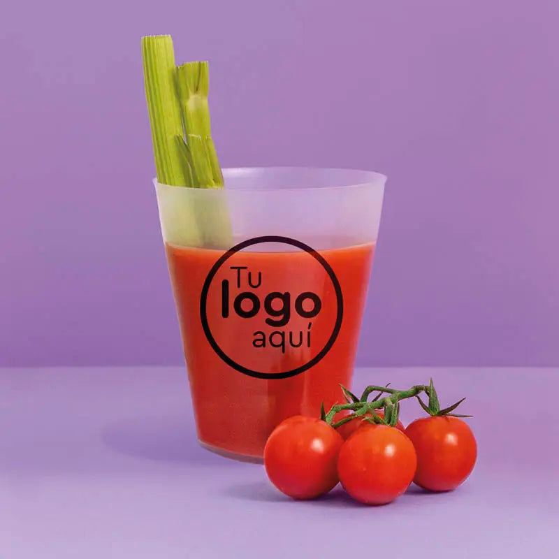 Vaso Cubata Ancho Plástico Reutilizable PP Transparente 480cc PERSONALIZADO