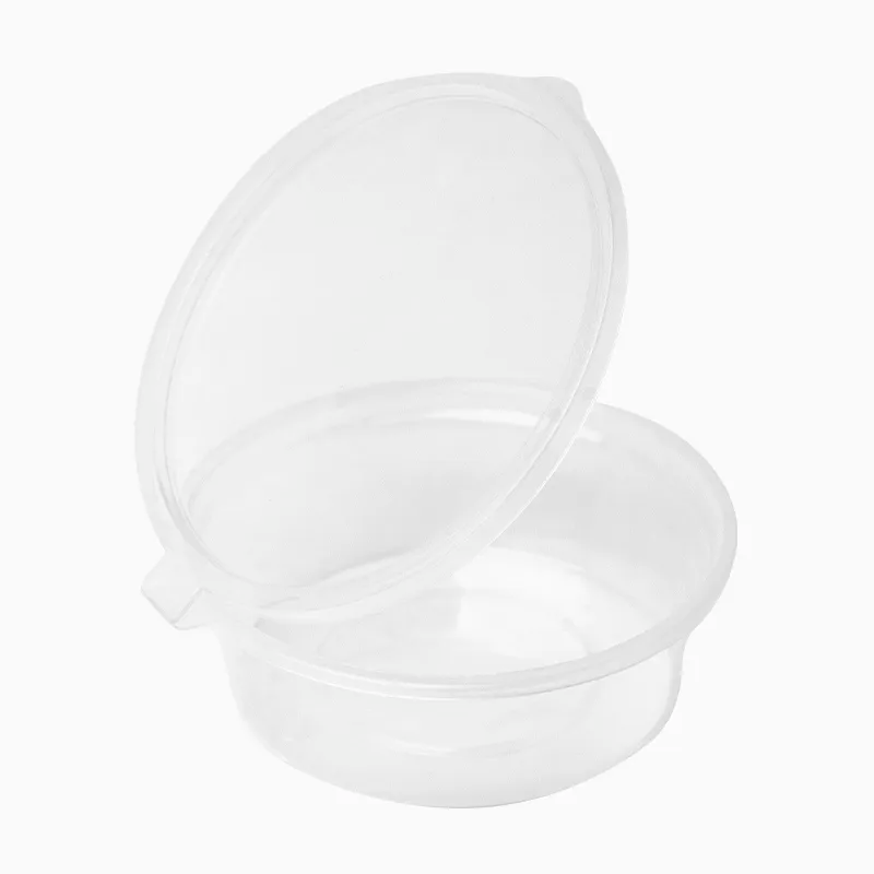Salsera Plástico PP 90cc Transparente con Tapa Bisagra Transparente 384 uds