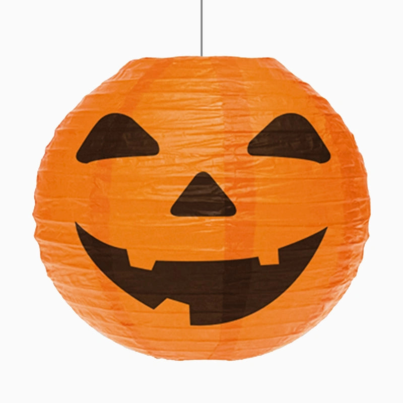 Lámpara Papel Halloween Calabaza Grande