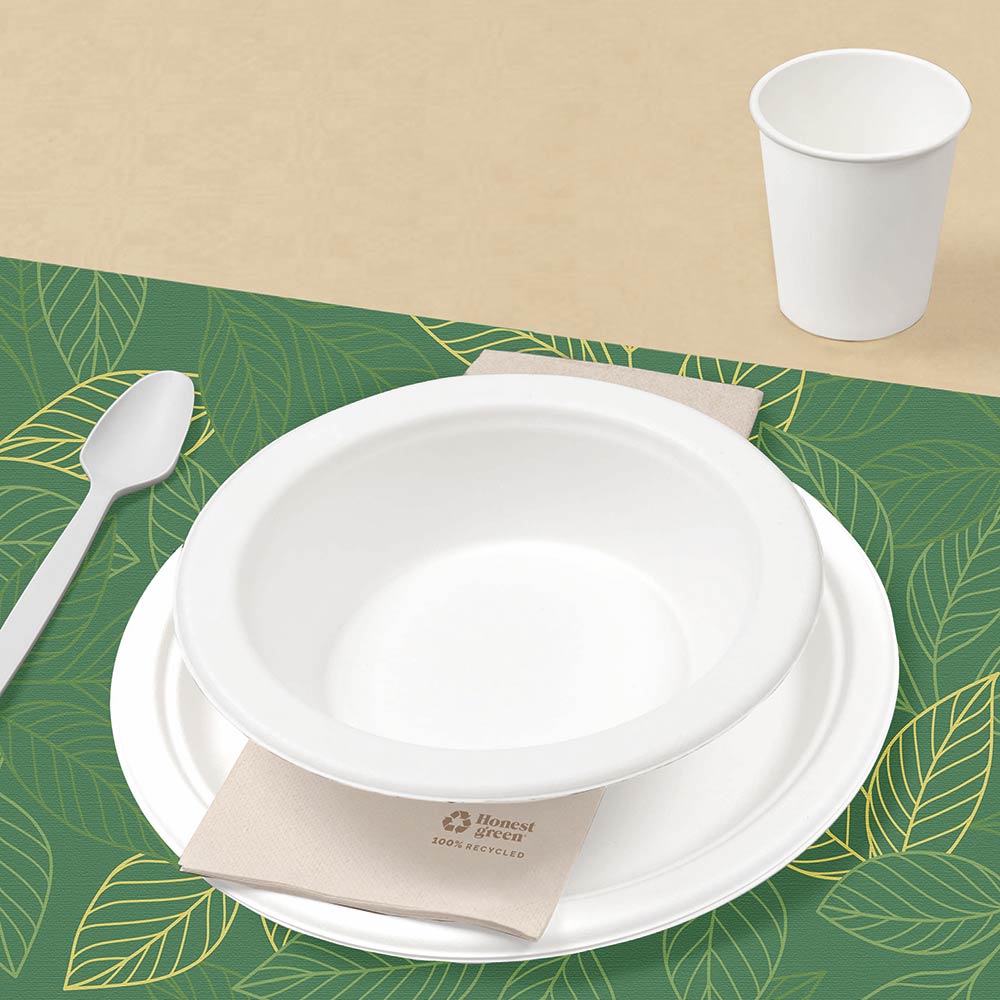 Vaso Cartón PLA 480cc Blanco Take Away 50 uds