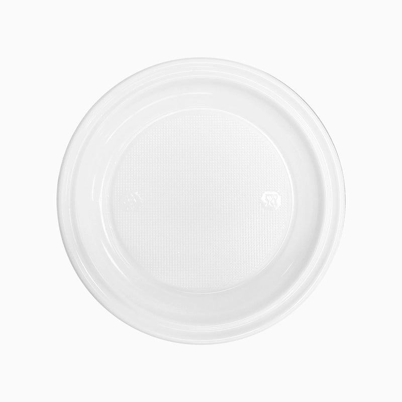Plato Llano Redondo Plástico PS Reutilizable Ø 20.5 cm Blanco (960 uds)