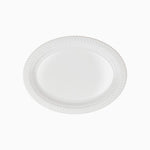 Plato Llano Ovalado Plástico PS Reutilizable 27 x 21 cm Blanco (6 uds)