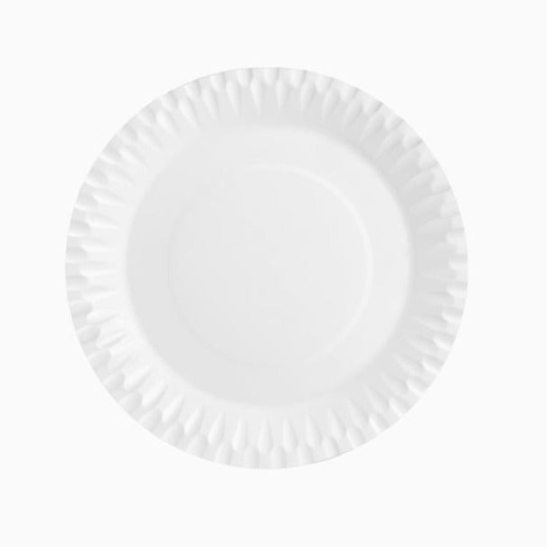 Plato Llano Redondo Cartón Biodegradable Ø 20 cm Blanco (500 uds)