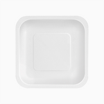 Plato Llano Cuadrado Cartón Biodegradable 20 x 20 cm Blanco (50 uds)