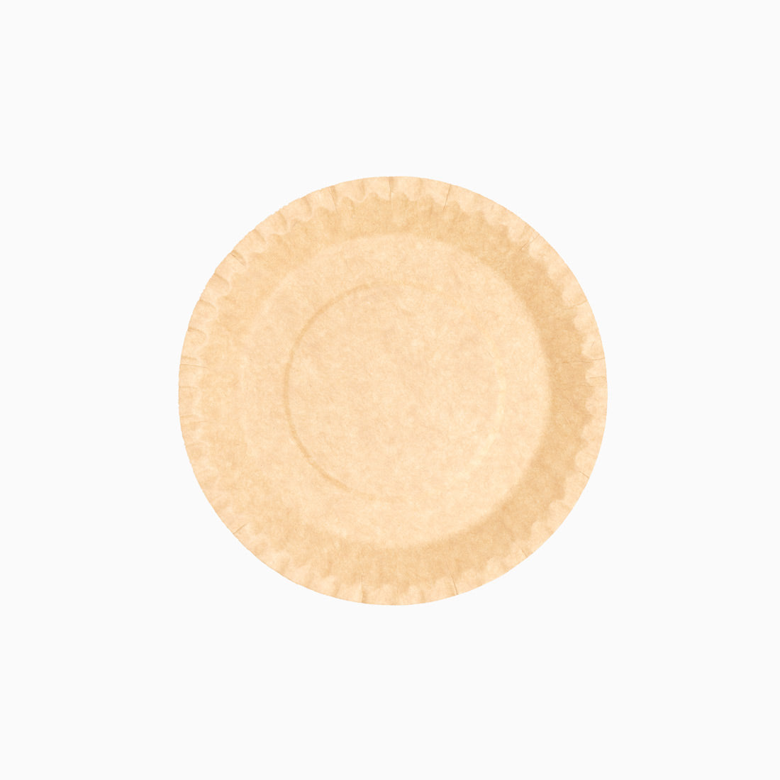Plato Llano Redondo Postre Cartón Biodegradable Ø 18 cm Kraft (480 uds)