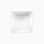 Plato Hondo Cuadrado Plástico PS Reutilizable Premium 17 x 17 cm Blanco (600 uds)