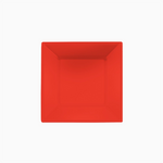 Plato Hondo Cuadrado Plástico PS Reutilizable Premium 17 x 17 cm Rojo (6 uds)