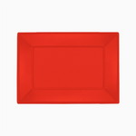 Bandeja Rectangular Plástico PS Reutilizable 33 x 22.5 cm Rojo (3 uds)