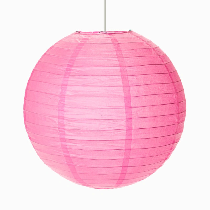 Lámpara Esfera Papel Mediana Ø35 cm Rosa Pastel