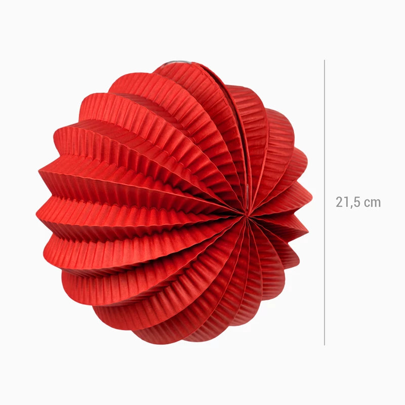 Farolillo Papel Redondo Feria Ø 21.5 cm Rojo (12 uds)