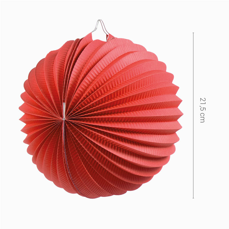Farolillo Papel Redondo Feria Ø21,5 cm Rojo 12 uds