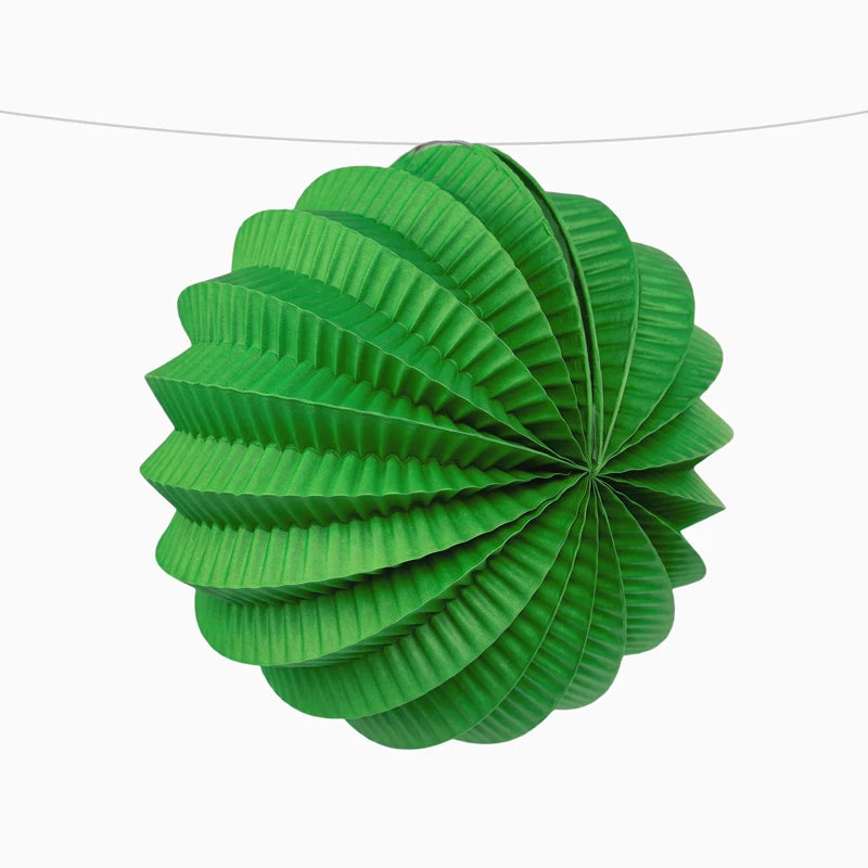 Farolillo Papel Redondo Feria Ø 21.5 cm Verde (12 uds)