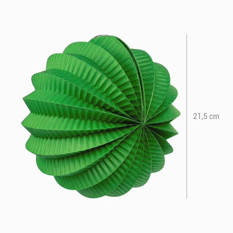 Farolillo Papel Redondo Feria Ø 21.5 cm Verde (12 uds)