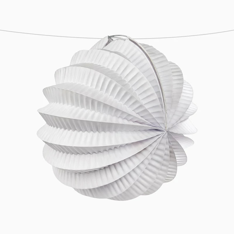 Farolillo Papel Redondo Feria Ø 21.5 cm Blanco (12 uds)