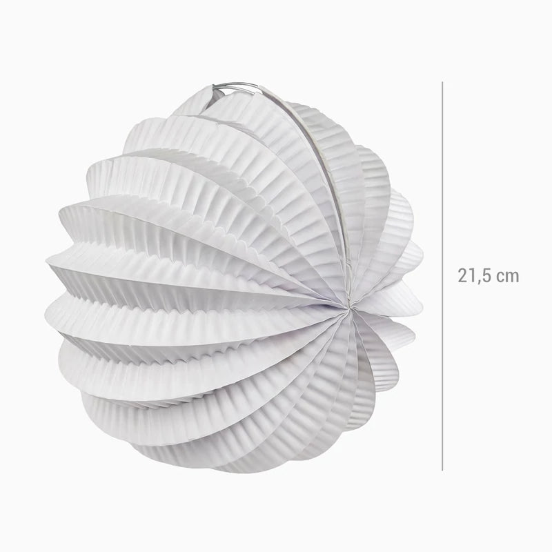 Farolillo Papel Redondo Feria Ø 21.5 cm Blanco (12 uds)