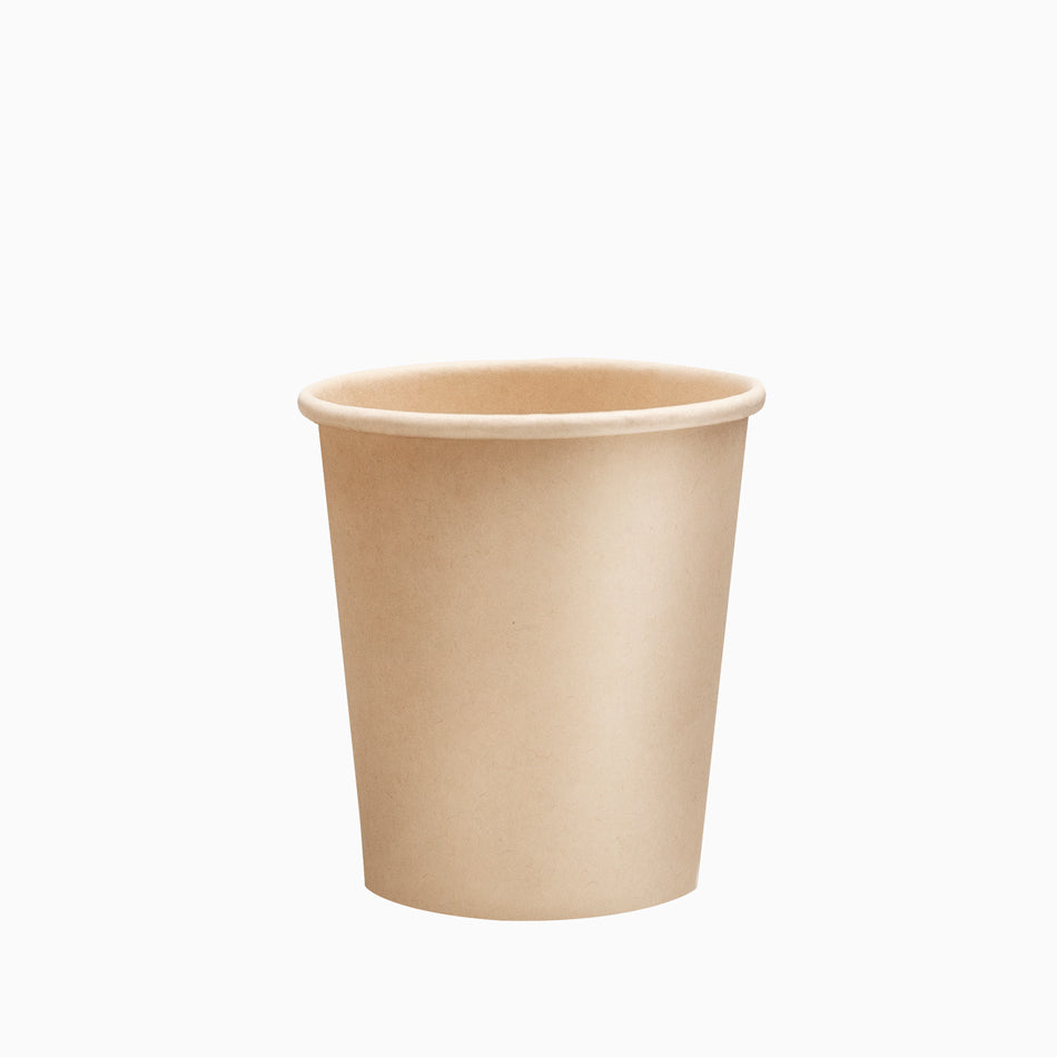 Vaso Biodegradable Cartón 200 cc Kraft Take Away 500 Uds