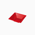 Bol Cuadrado Plástico PS + PP Reutilizable Metalizado 12 x 12 x 5.2 cm Rojo (4 uds)