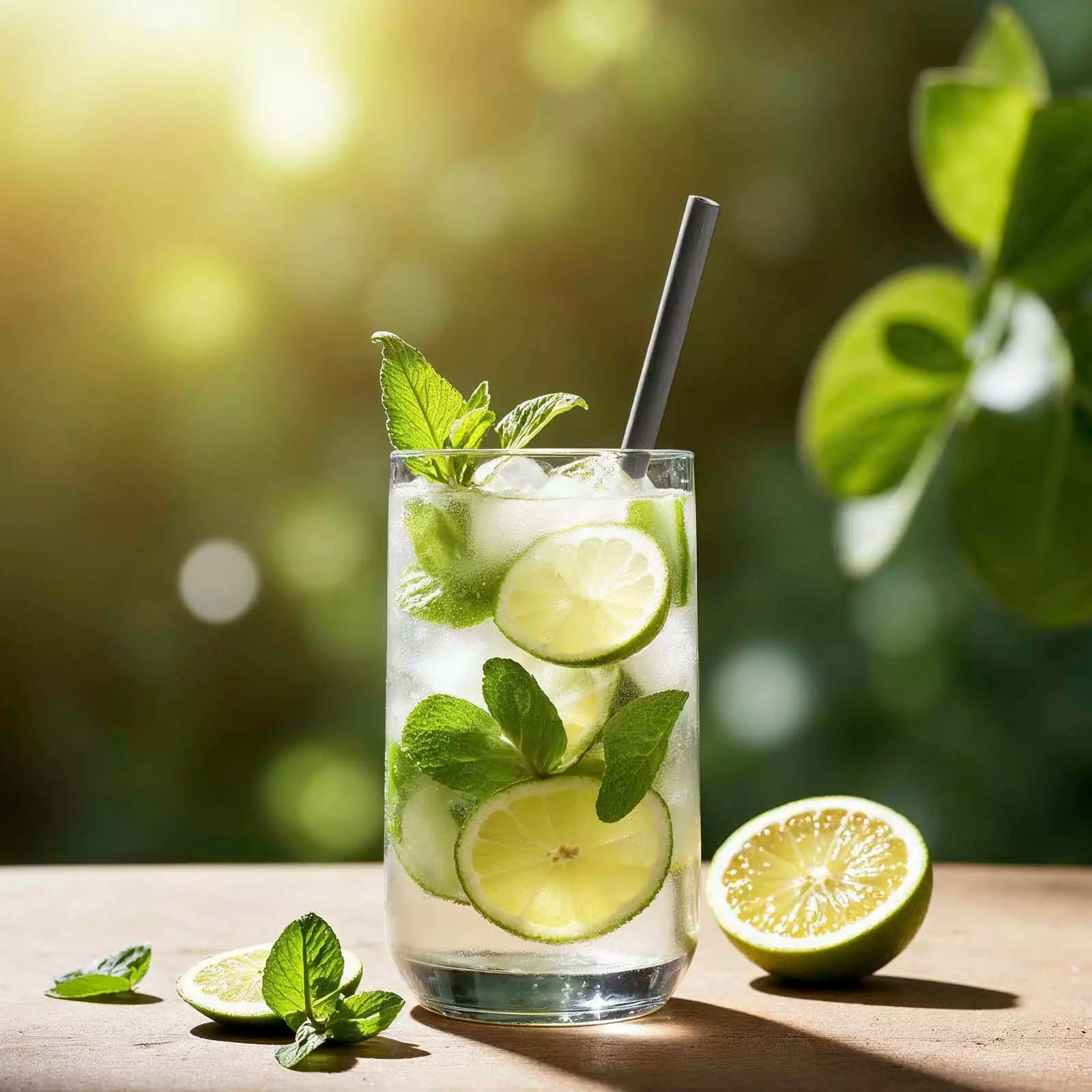 Pajita Mojito Papel Biodegradable 15 cm Negro (600 uds)