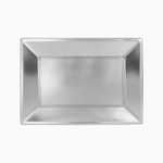 Bandeja Rectangular Plástico PP + PS Reutilizable Metalizada 33 x 22.5 cm Plata (96 uds)