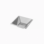 Bol Cuadrado Plástico PS + PP Reutilizable Metalizado 12 x 12 x 5.2 cm Plata (4 uds)
