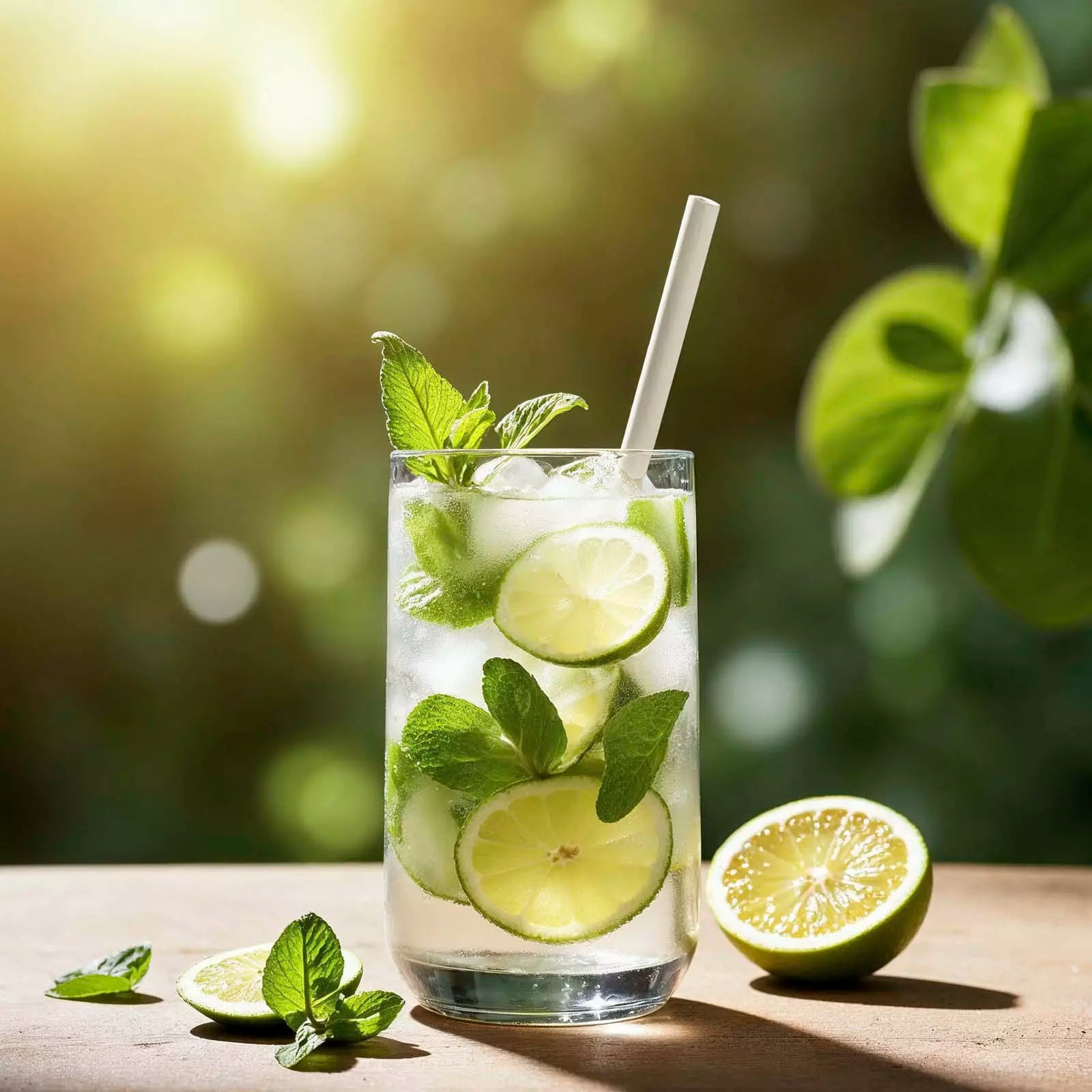 Pajita Mojito Cartón Biodegradable 15 cm Blanco (100 uds)