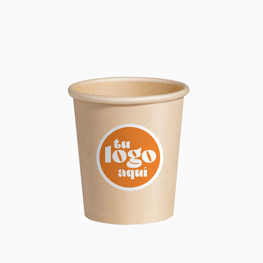 Vaso Biodegradable Cartón 250 cc Kraft Take Away PERSONALIZADO