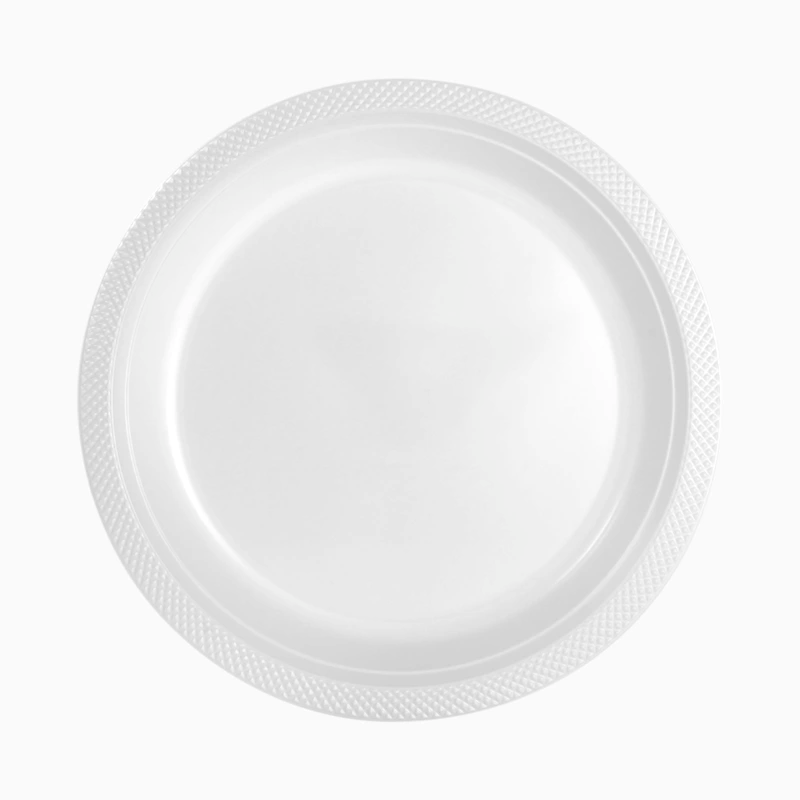 Plato Llano Redondo Plástico PS Reutilizable Premium Ø 26 cm Blanco (240 uds)