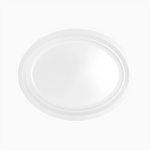 Bandeja Ovalada Plástico PS Reutilizable Premium 31 x 24.5 cm Blanco (240 uds)