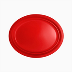Bandeja Ovalada Plástico PS Reutilizable Premium 31 x 24.5 cm Rojo (240 uds)