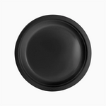 Plato Llano Redondo Plástico PS Reutilizable Premium Ø 22 cm Negro (12 uds)