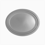 Bandeja Ovalada Plástico PS Reutilizable Premium 31 x 24.5 cm  Plata (240 uds)