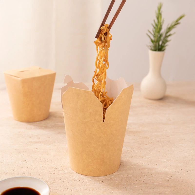 Caja Wok Pequeña 500 ml Kraft - Take Away (50 uds)