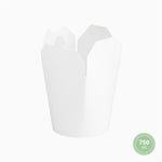 Caja Wok Mediana 750 ml Blanco - Take Away (500 uds)