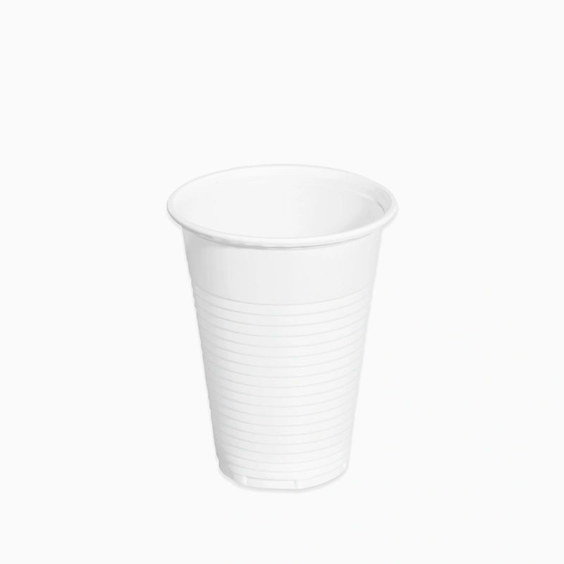 Vaso Plástico PP Irrompible 220 cc Blanco (100 uds)
