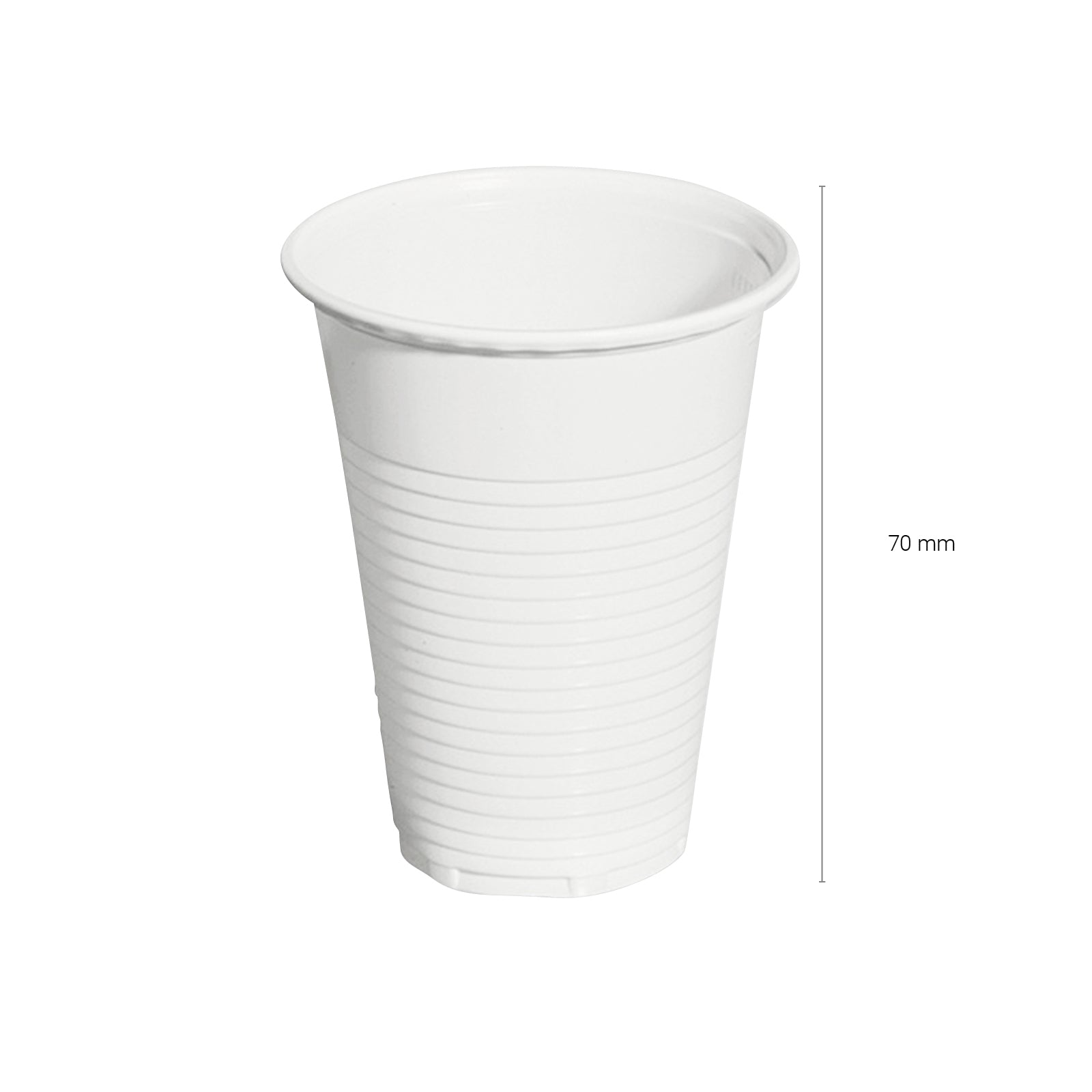 Vaso Irrompible Plástico PP Blanco 220cc 100 uds