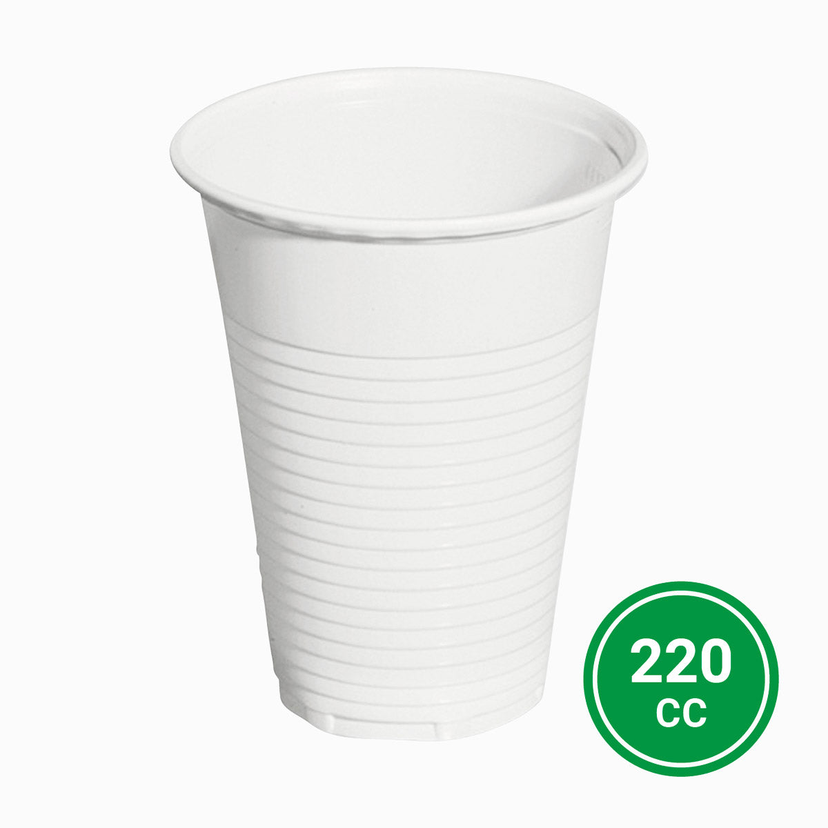 Vaso Irrompible Plástico PP Blanco 220cc 100 uds