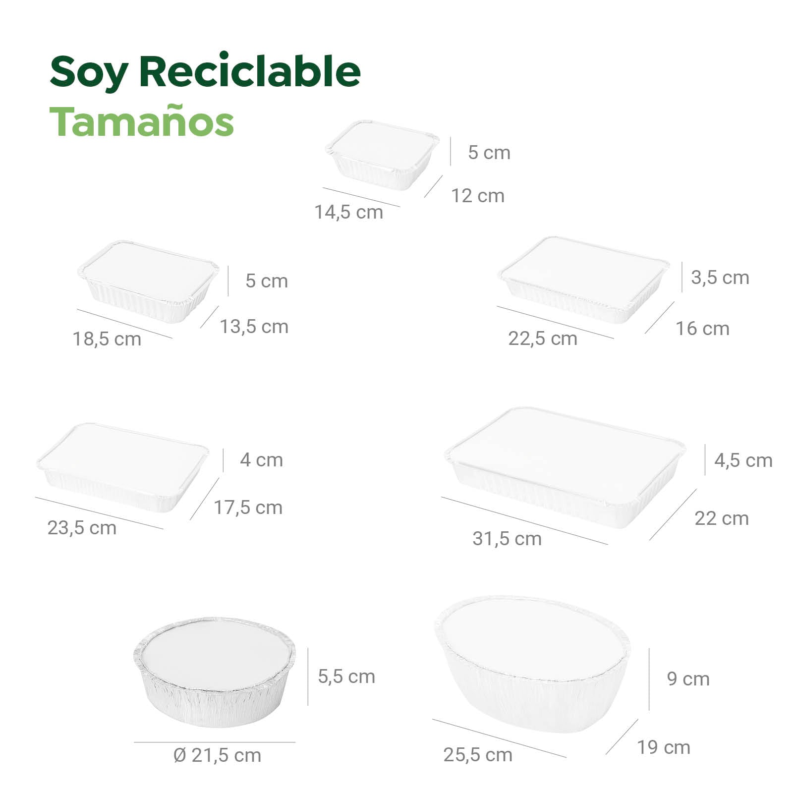 Bandeja de Aluminio 1700 cc con Tapa Redonda - Take Away