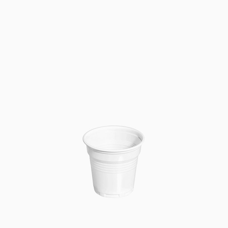 Vaso Plástico PP Irrompible 80 cc Blanco (50 uds)