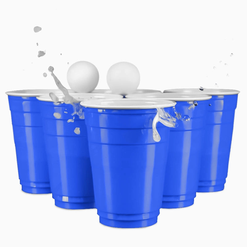 Vaso Bicolor Plástico Reutilizable PP Azul 450cc 10 uds
