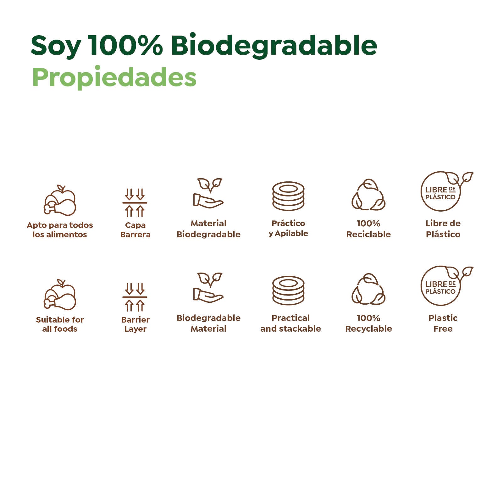 Barqueta Rectangular Cartón Kraft 9.5 x 6.5 x 3.5 cm - Take Away (1000 uds)