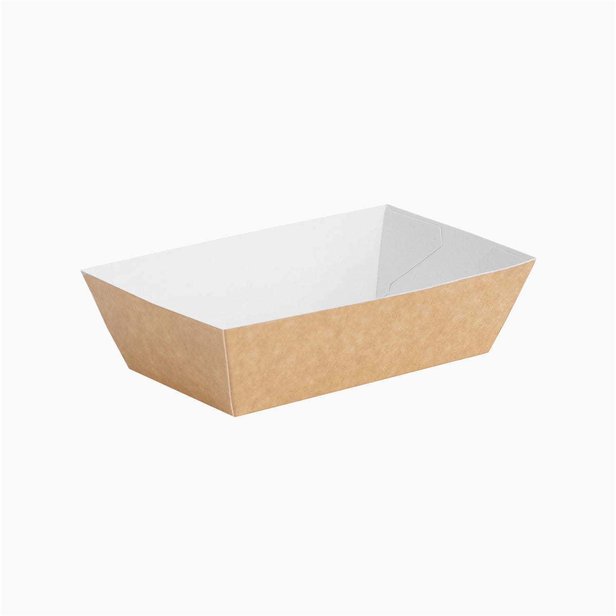 Barqueta Rectangular Cartón Kraft 13 x 8 x 4.5 cm - Take Away (1000 uds)