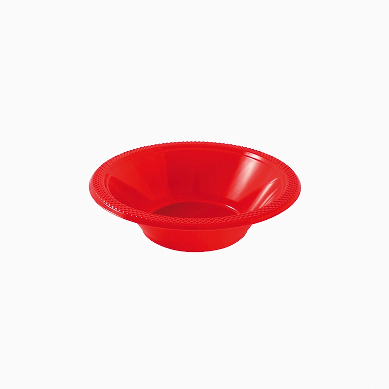 Bol Redondo Plástico PS Reutilizable Premium Ø 18 x 4.5 cm Rojo (18 uds)