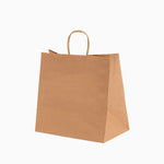 Bolsa Papel Kraft 25 x 16 x 27 cm con Asa Rizada (250 uds)