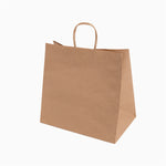 Bolsa Papel Kraft 25 x 16 x 27 cm con Asa Rizada (250 uds)